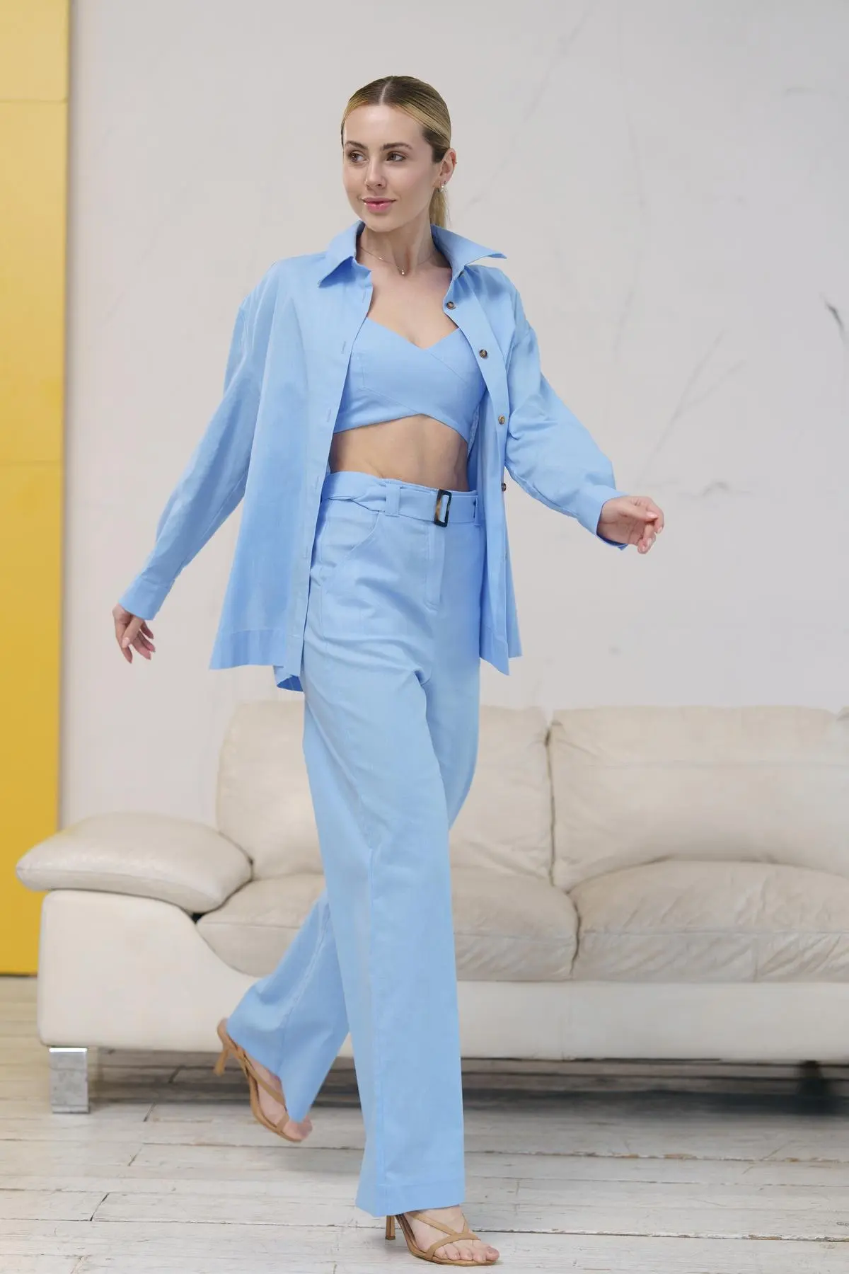 Жіночий костюм "Alessandra long” блакитний