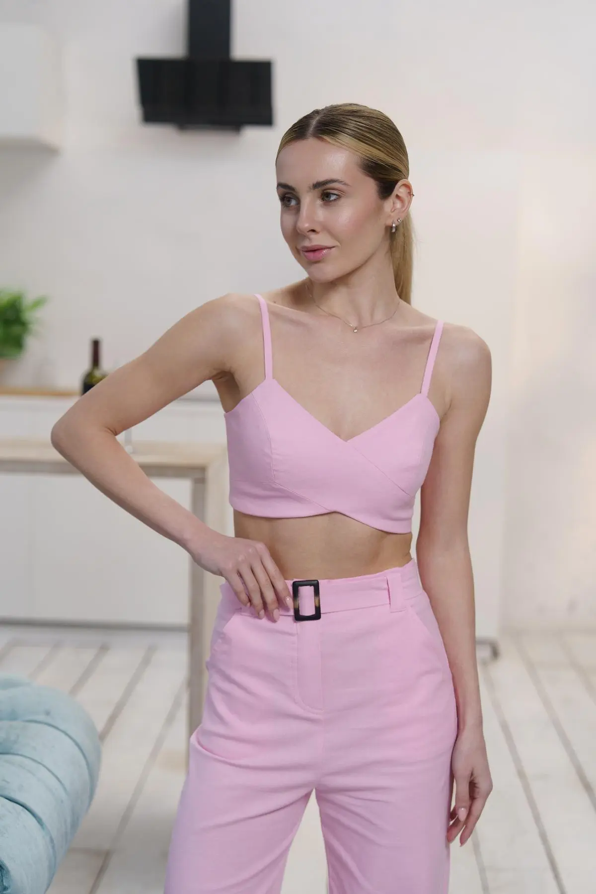 Жіночий костюм "Alessandra long” рожевий