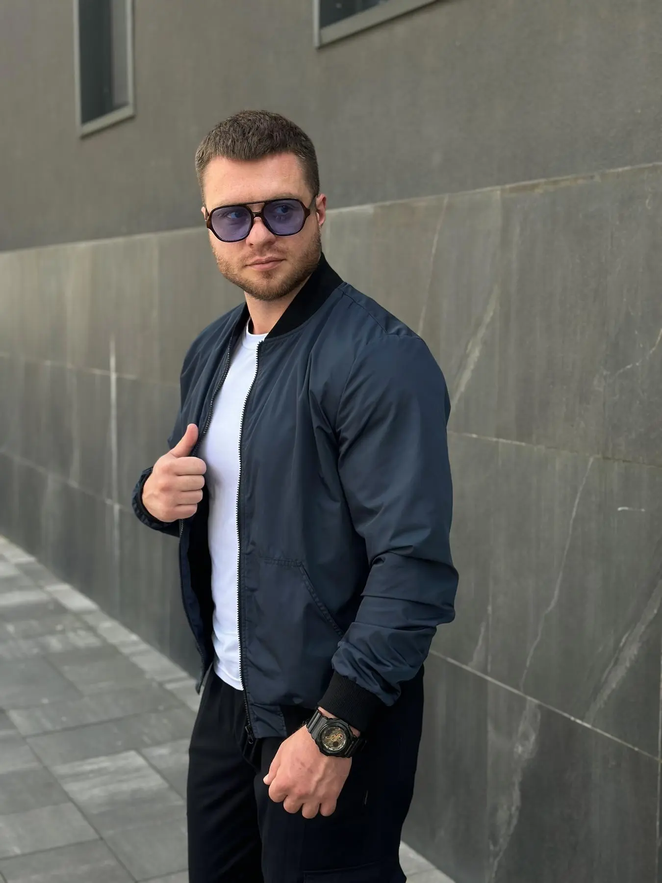 Бомбер чоловічий “Challenge” Intruder темно-синій