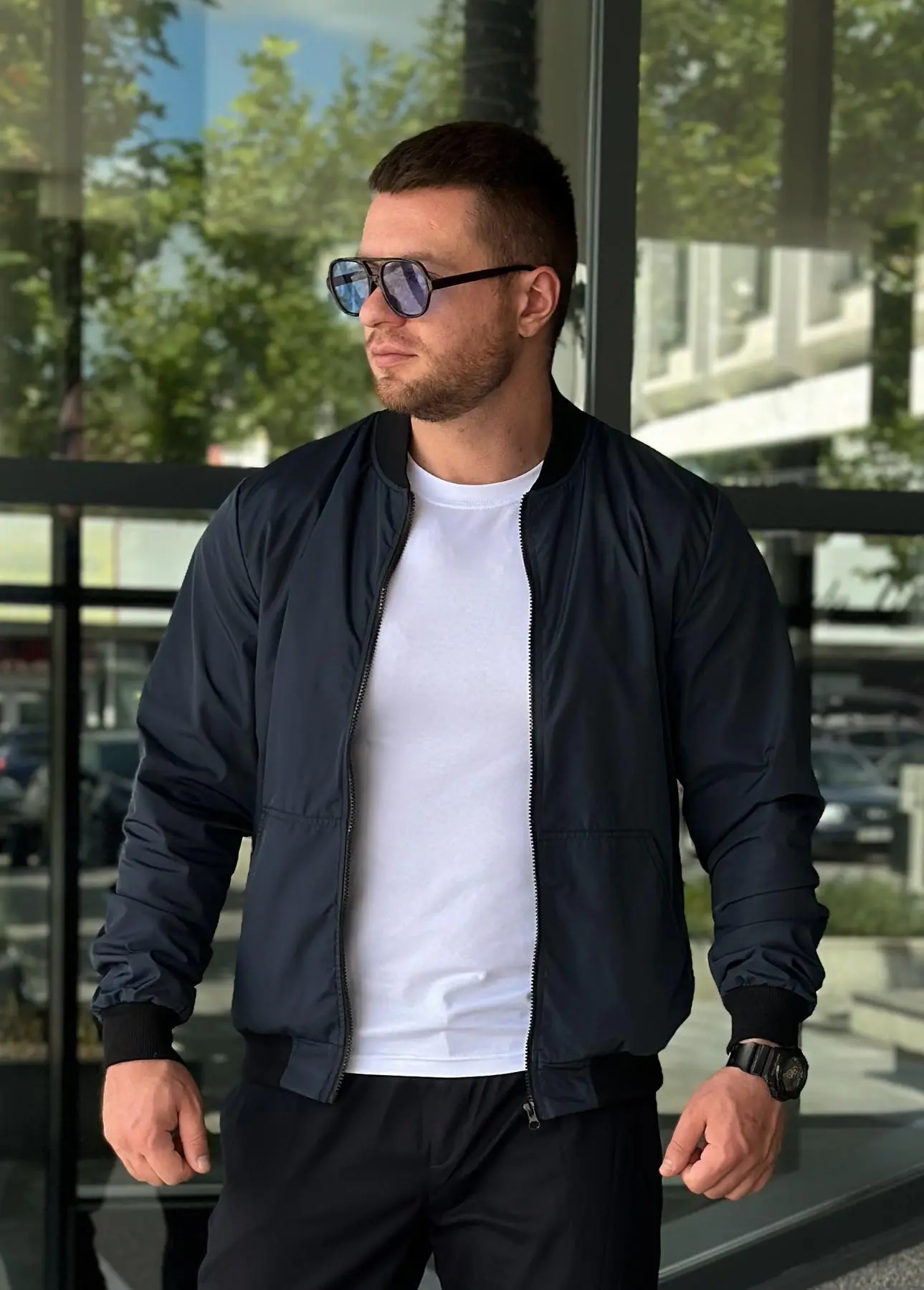 Бомбер чоловічий “Challenge” Intruder темно-синій