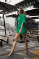 Комплект жіночий лляний "Alessandra" зелений - Фото 5