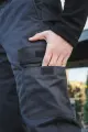 Штани чоловічі карго на флісі Intruder графіт з накладними кишенями - Фото 7