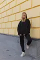 Костюм жіночий "Oversize" чорний - Фото 1