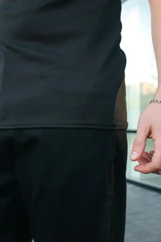 Поло чоловіче на блискавці "Anyday" Intruder чорне
