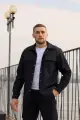 Сорочка чоловіча бавовняна "Coton" Intruder темно-синя - Фото 1