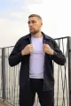 Сорочка чоловіча бавовняна "Coton" Intruder темно-синя - Фото 4