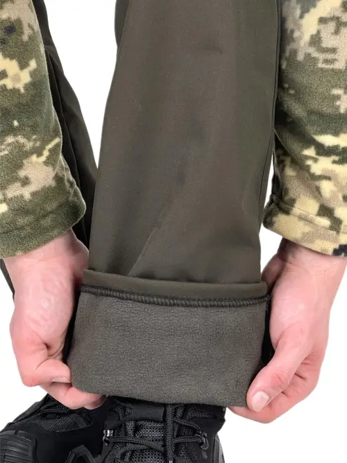 Штани чоловічі soft shell на флісі "Peak" хакі