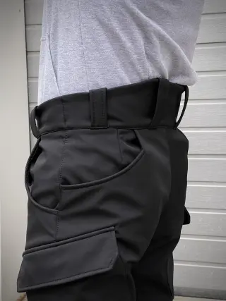 Штани чоловічі soft shell на флісі "Peak" чорні