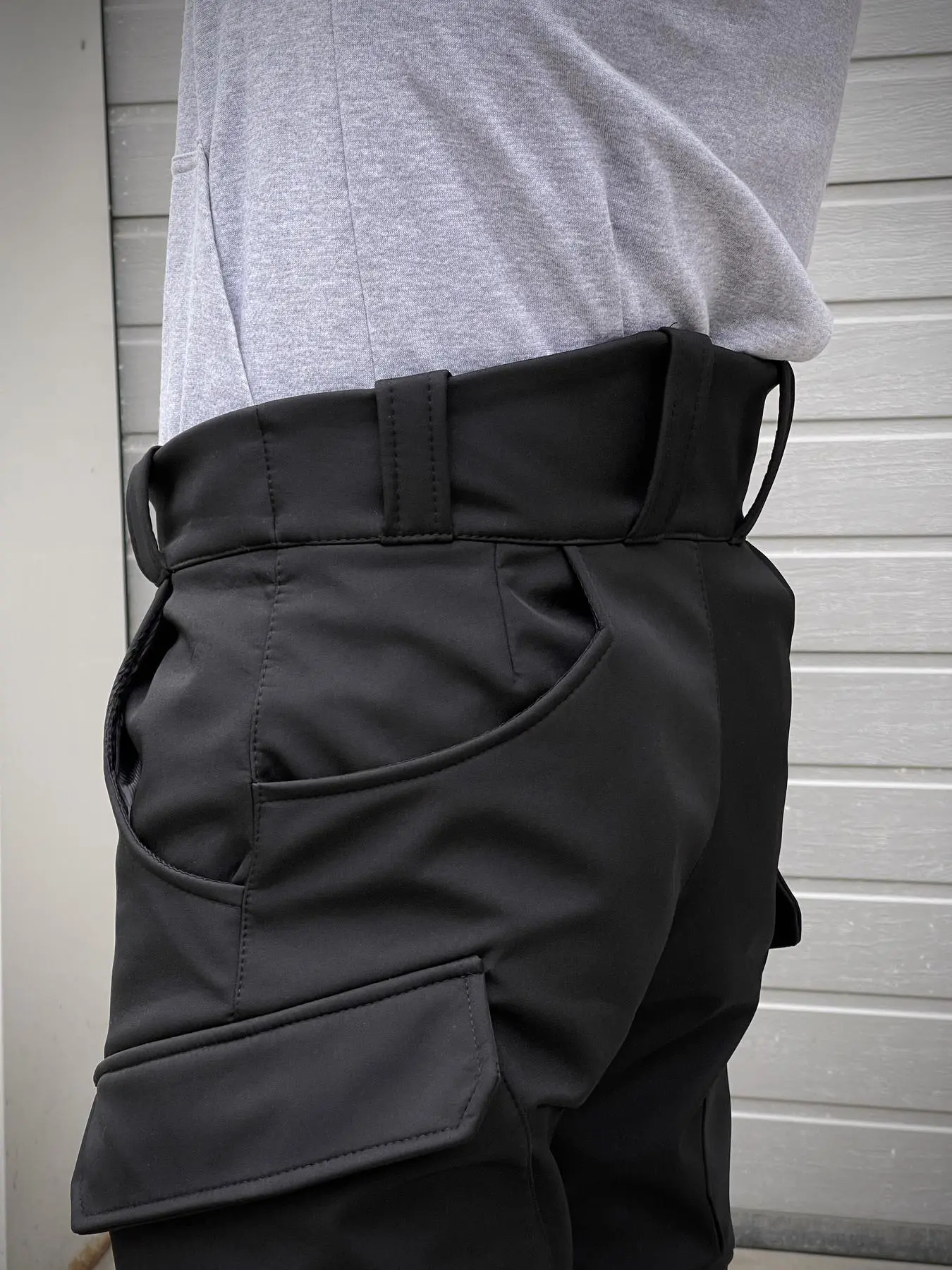 Штани чоловічі soft shell на флісі "Peak" чорні