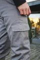 Штани чоловічі карго на флісі Intruder сірі з накладними кишенями - Photo 5