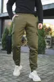 Штани чоловічі карго на флісі Intruder хакі з накладними кишенями - Photo 1