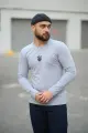 Лонгслів чоловічий "Pulse" Intruder сірий з тризубом - Фото 1