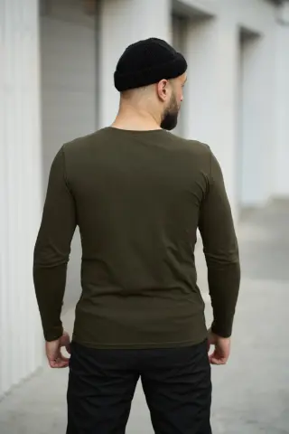 Лонгслів чоловічий "Pulse" Intruder хакі з тризубом