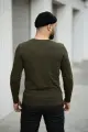 Лонгслів чоловічий "Pulse" Intruder хакі з тризубом - Фото 4
