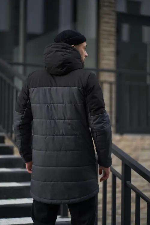 Куртка демісезонна чоловіча "Fusion" Intruder чорно-сіра