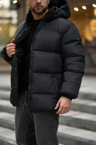 Пуховик зимовий чоловічий "Heat" Intruder чорний