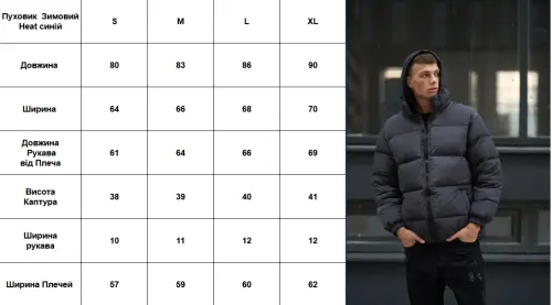 Пуховик зимовий чоловічий "Heat" Intruder сірий