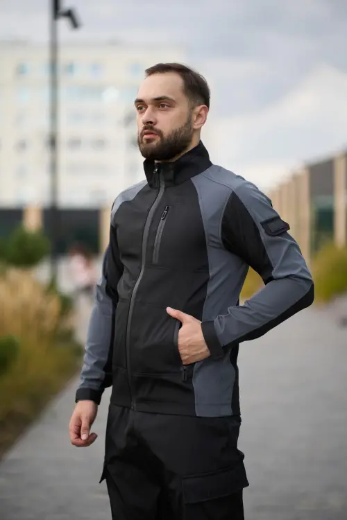 Куртка чоловіча soft shell light "iForce" Intruder сіра