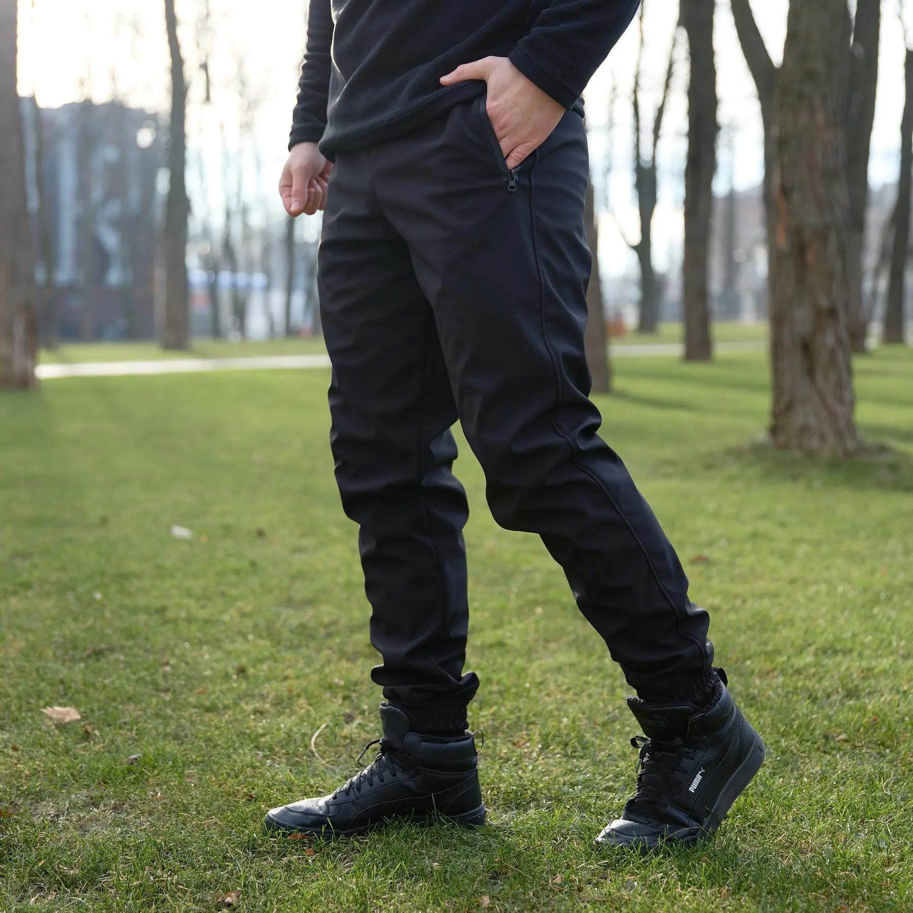 Штани чоловічі soft shell "Basic" Intruder чорні
