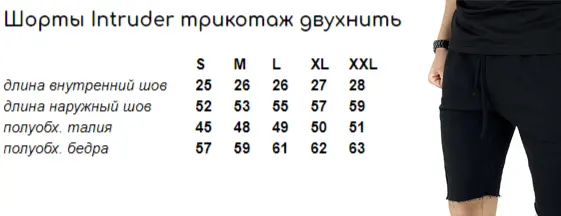 Шорти чоловічі трикотажні не підшиті Intruder чорні