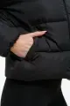 Пуховик укорочений жіночий "Lolita" чорний матовий - Фото 6