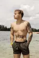 Шорти пляжні чоловічі Intruder хакі з чорним - Фото 4