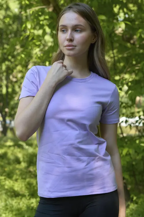 Футболка классична бузкова