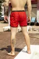 Шорти пляжні чоловічі Intruder червоні з чорним - Фото 5
