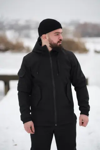 Куртка чоловіча soft shell Intruder чорна