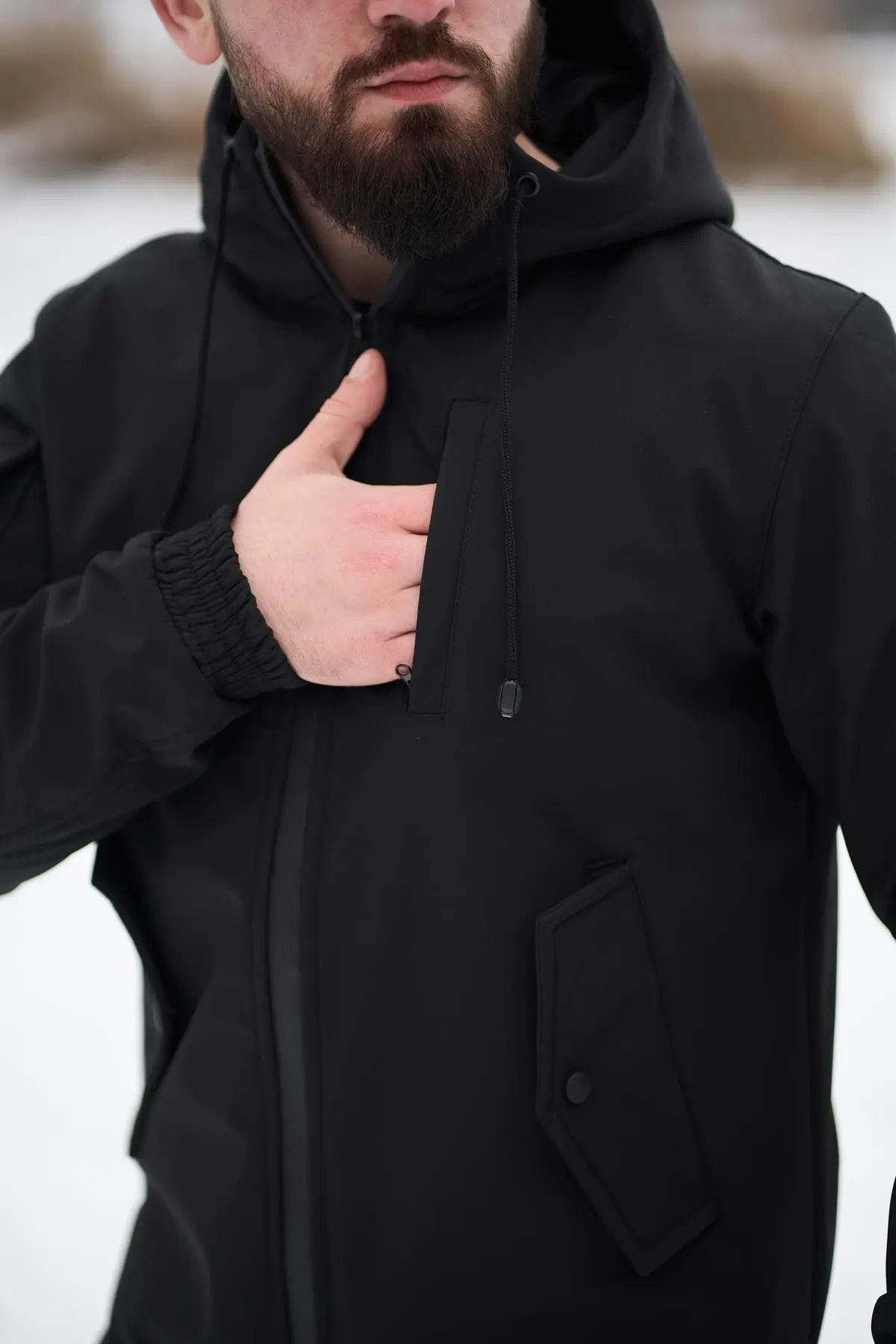 Куртка чоловіча soft shell Intruder чорна