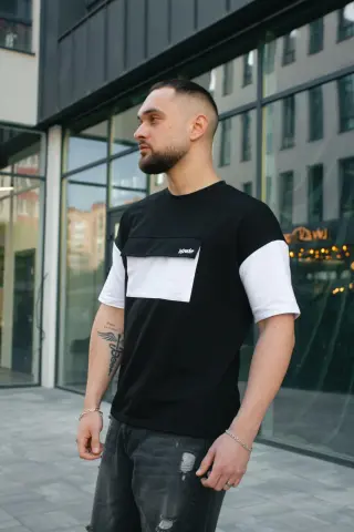 Футболка чоловіча "FreeDom" Intruder чорно-біла