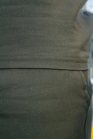 Шорти чоловічі лляні базові "Flax" Intruder хакі