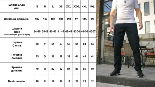 Штани чоловічі котонові "Baza" Intruder сині