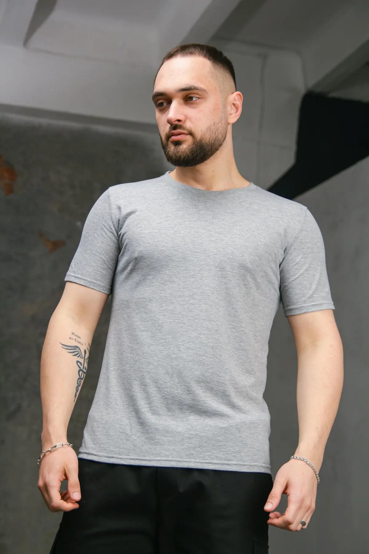 Футболка чоловіча базова Intruder сіра