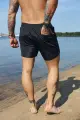 Шорти пляжні чоловічі базові із змійкою Intruder чорні - Фото 4