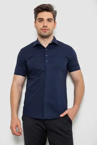 Сорочка чоловіча, колір синій, 214R7006