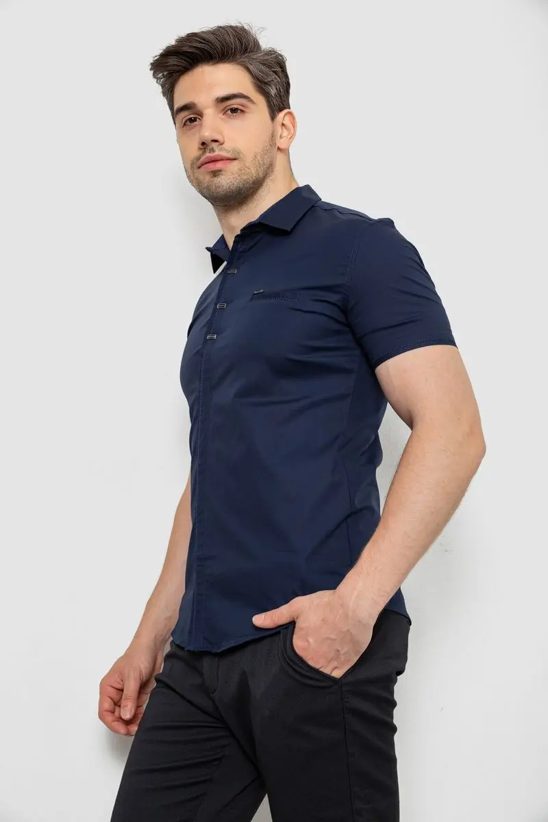 Сорочка чоловіча, колір синій, 214R7006