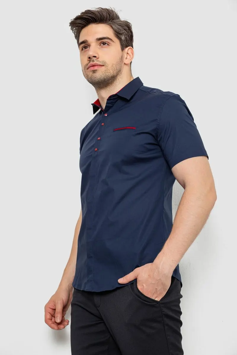 Сорочка чоловіча, колір синій, 214R7002