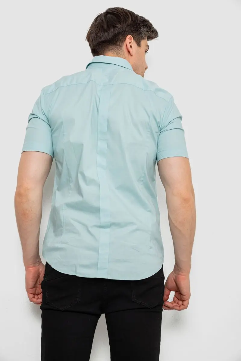 Сорочка чоловіча однотонна, колір оливковий, 214R6917-3