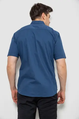 Сорочка чоловіча однотонна, колір синій, 214R6917-2