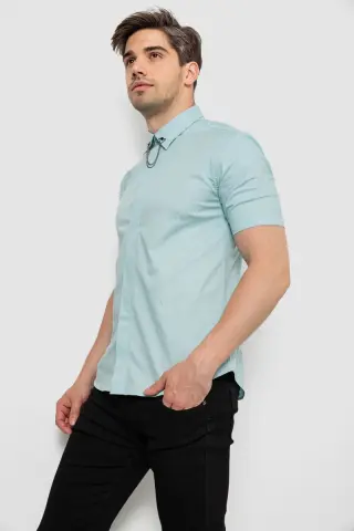 Сорочка чоловіча однотонна, колір оливковий, 214R6917-1