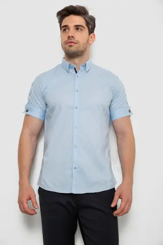 Сорочка чоловіча однотонна, колір блакитний, 214R5003