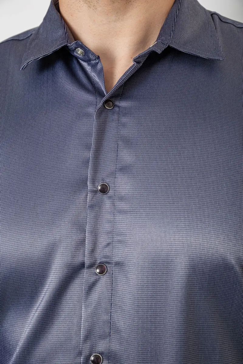 Сорочка чоловіча, колір синій, 214R3060