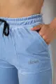 Шорти жіночі  велюрові, колір блакитний, 238R58169-2 - Фото 5