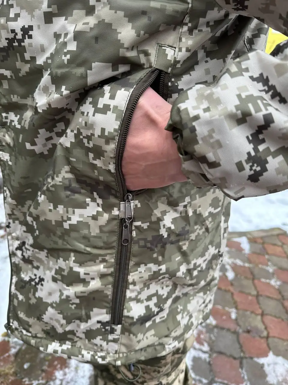 Pixel Parka with Removable Fur