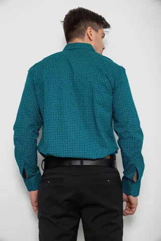 Сорочка чоловіча з довгим рукавом, колір зелений, 214R7470