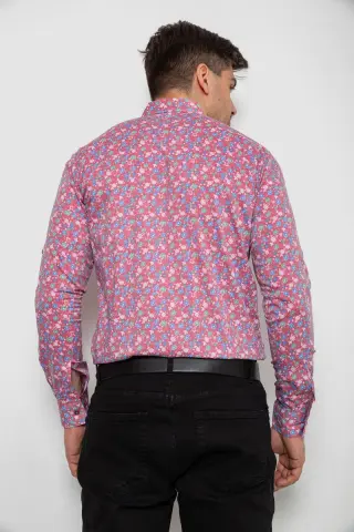 Сорочка чоловіча з довгим рукавом, колір пудровий, 214R2699-1