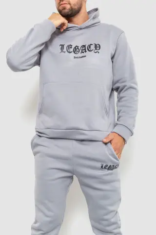 Спортивний костюм чоловічий на флісі, колір світло-сірий, 238R57046