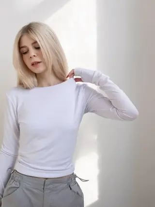 Лонгслів білий