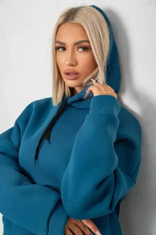 Спортивний костюм жіночий на флісі, колір синій, 238R5726